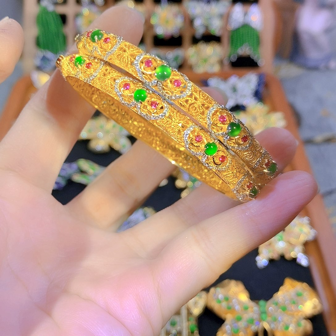 吊坠(不含链)银S925镶嵌翡翠多样性发其一