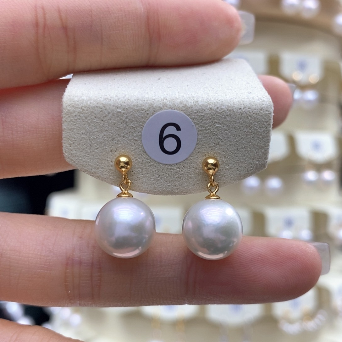 淡水珍珠耳饰银S925镶嵌
