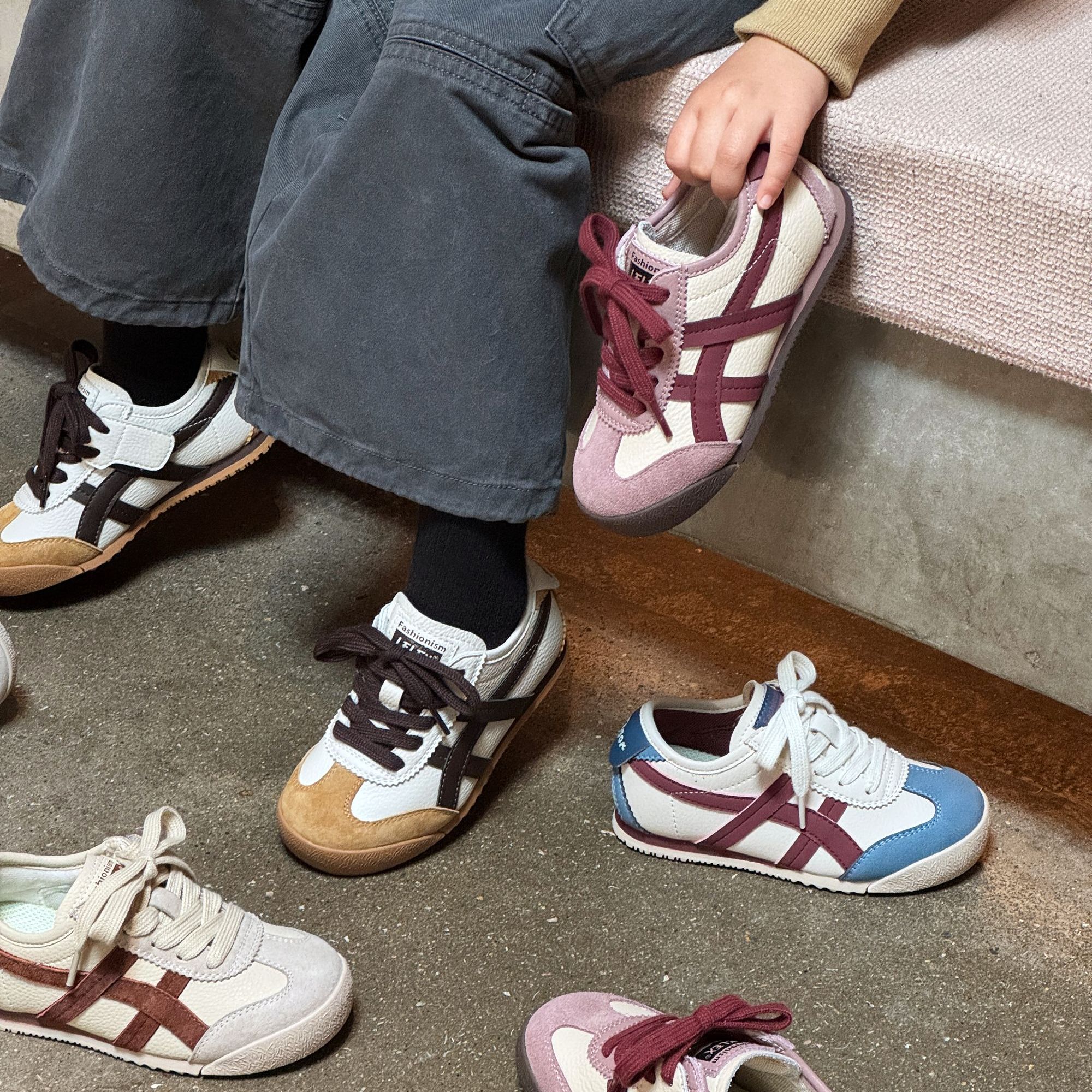 TomoKids【【五彩小缤纷】】新款小阿甘潮流韩系氛围感中大童儿童童鞋