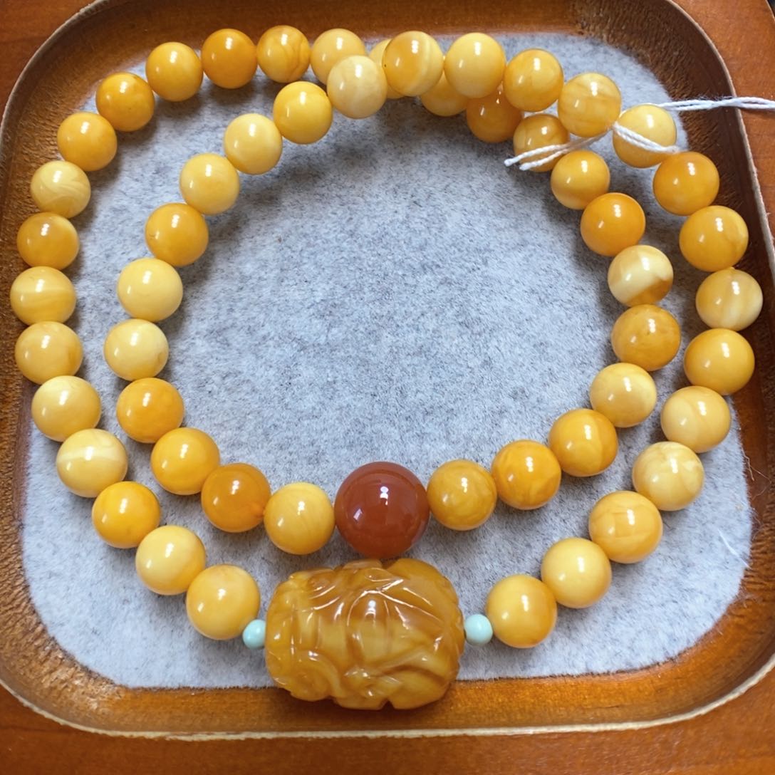 蜜蜡手串未镶嵌蜜蜡