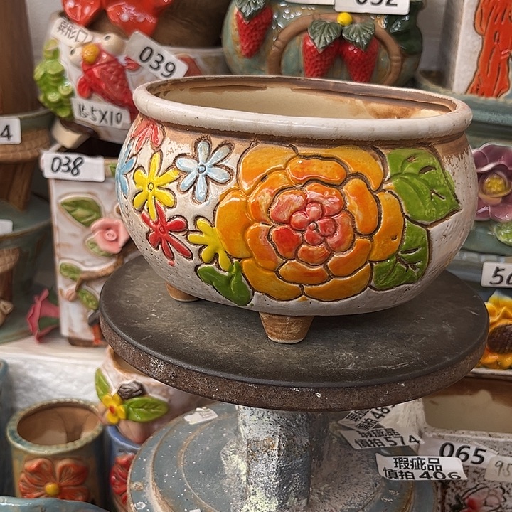 粗陶材质多肉花盆