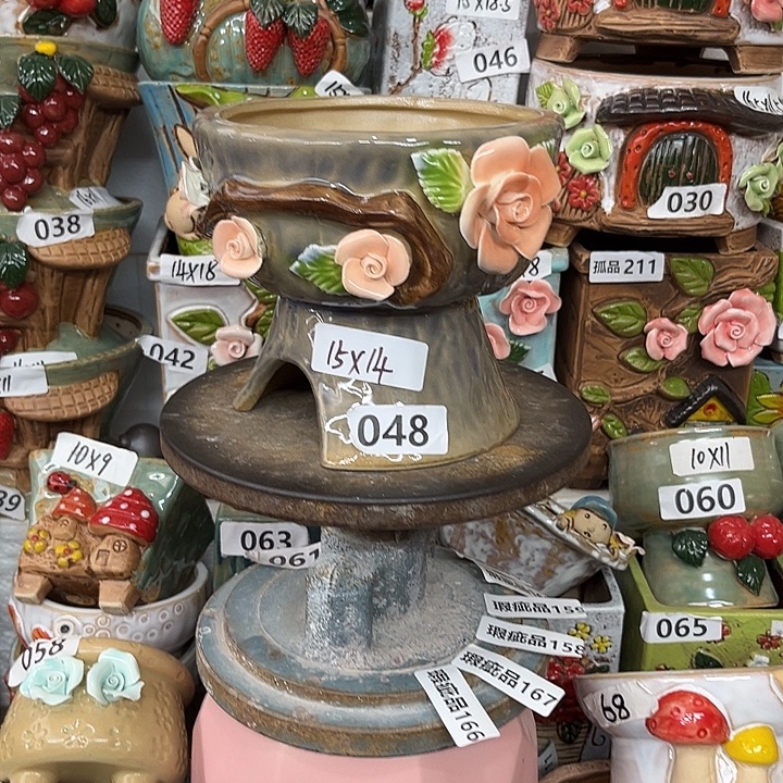 紫砂花盆粗陶材质多肉花盆