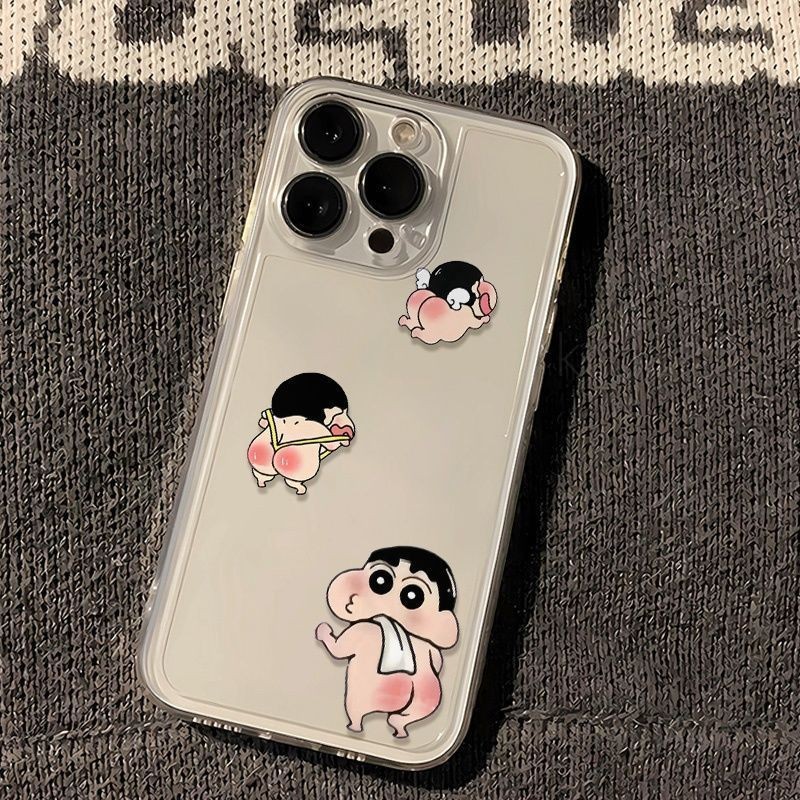 可爱蜡笔小新适用于苹果iPhone14/15/16全包手机壳x/xs透明软壳