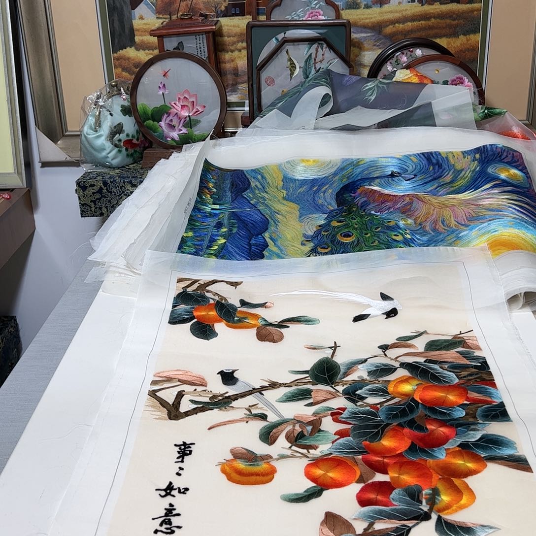 刺绣纯手工刺绣画