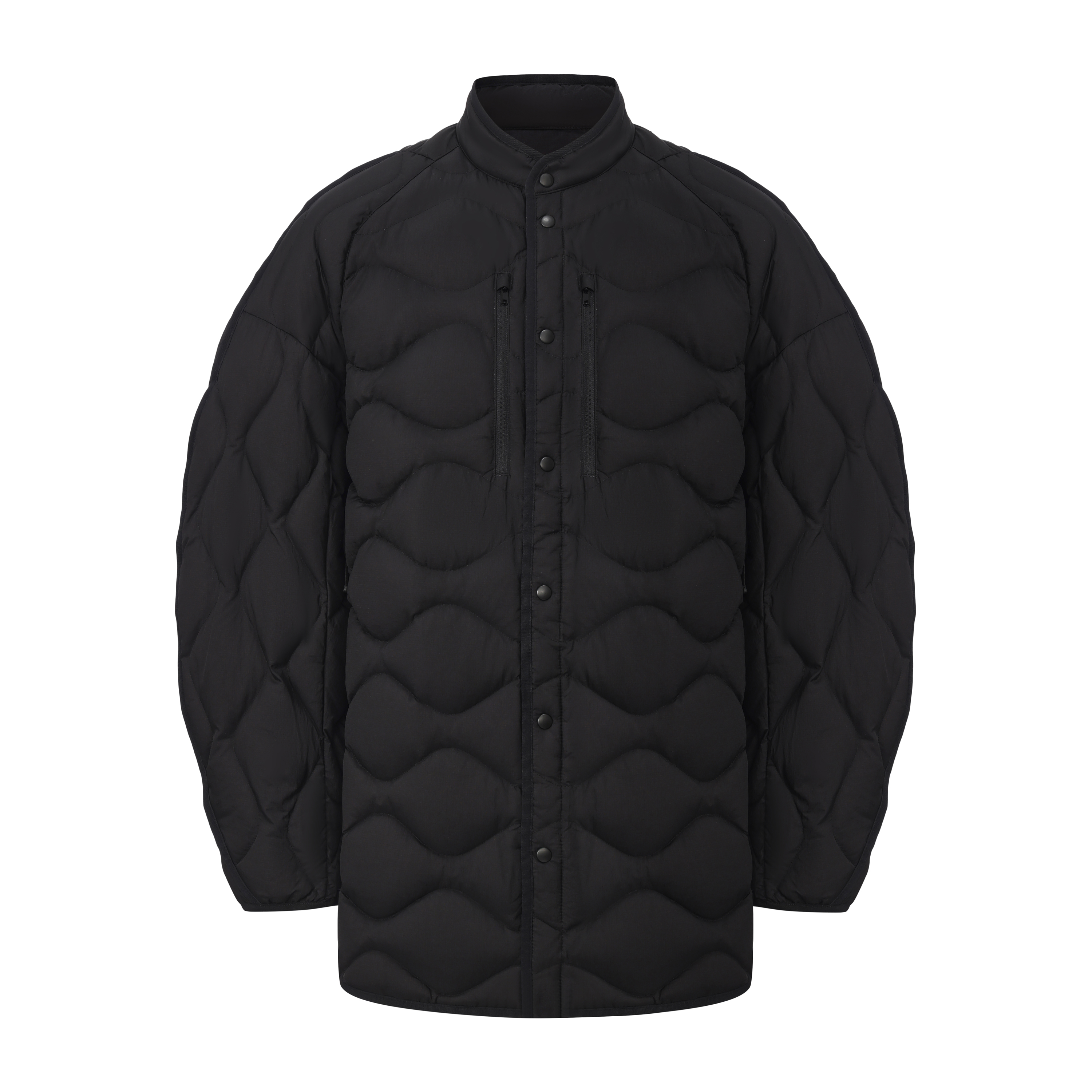 MJ-368时尚葫芦格立领中长款95鸭绒