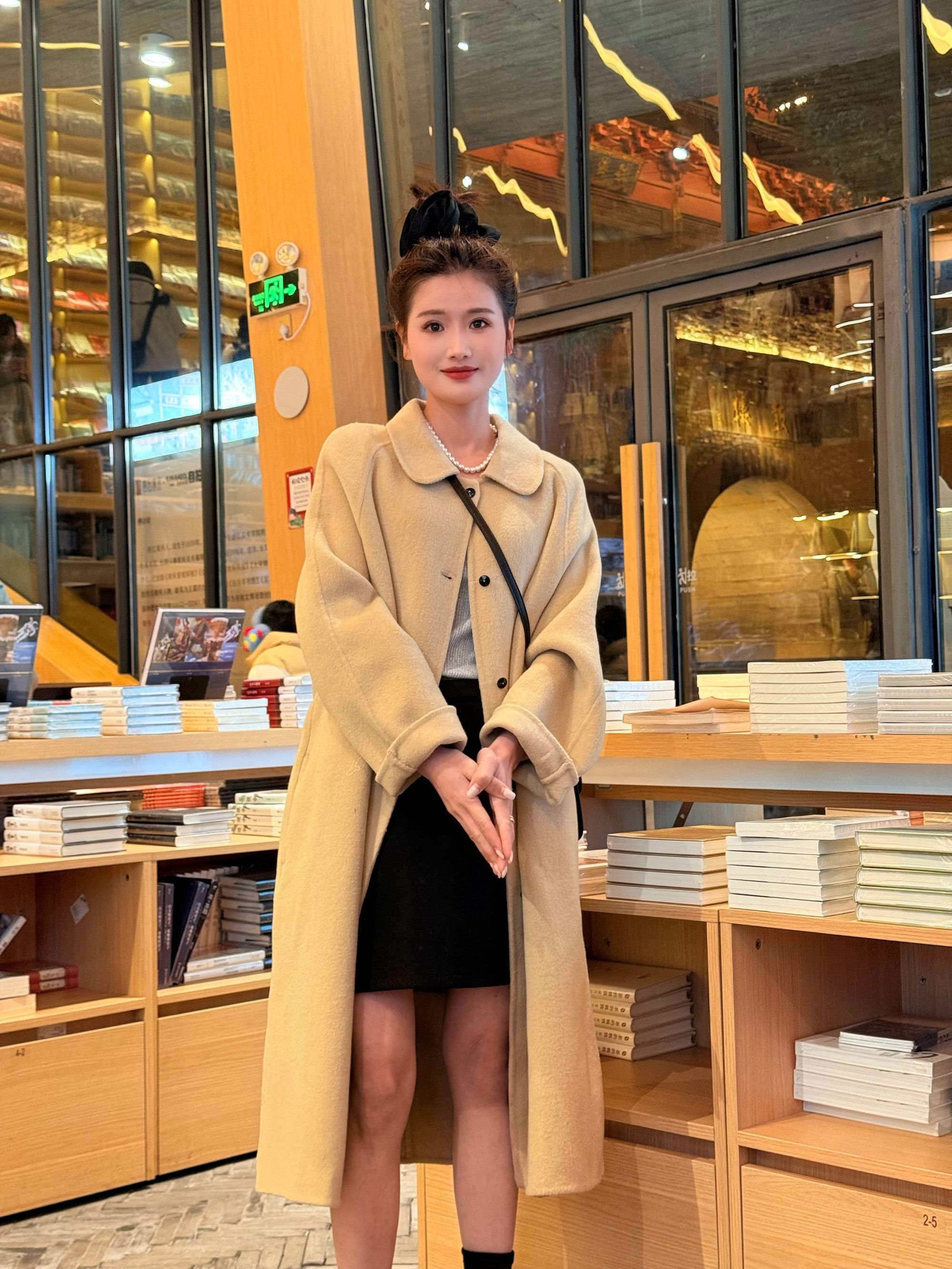 双面羊毛大衣气质中长款2024秋冬款新款简约小个子羊毛外套