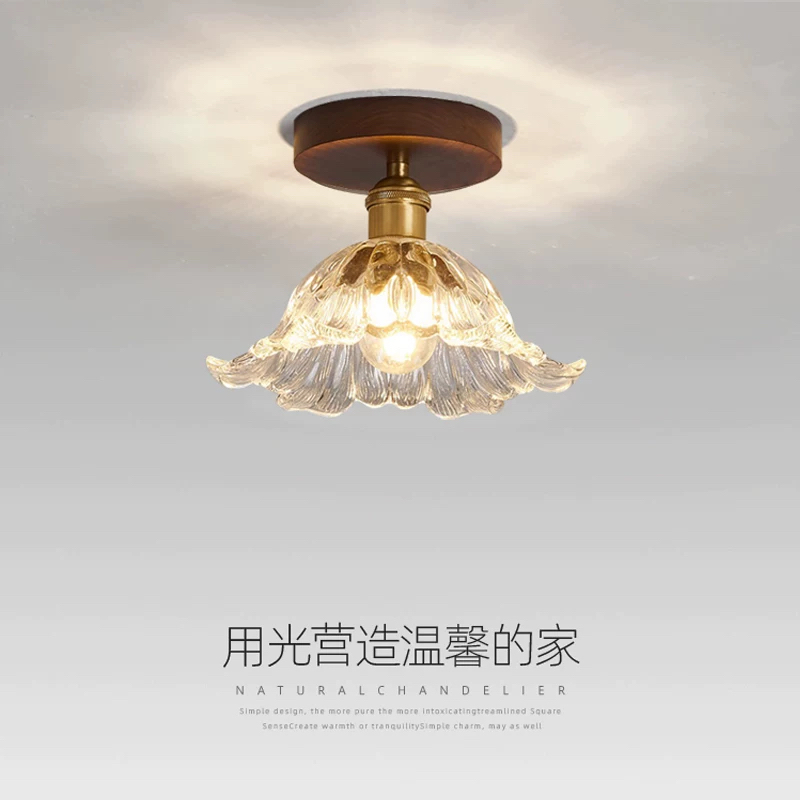 阳台吸顶灯衣帽间阳台灯过道灯美式复古卧室灯餐厅简约灯饰