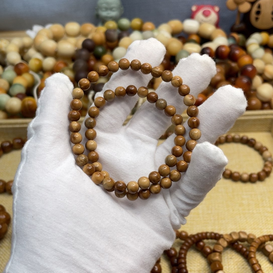 菩提根/象牙果吊坠6特级库克圆珠双圈590