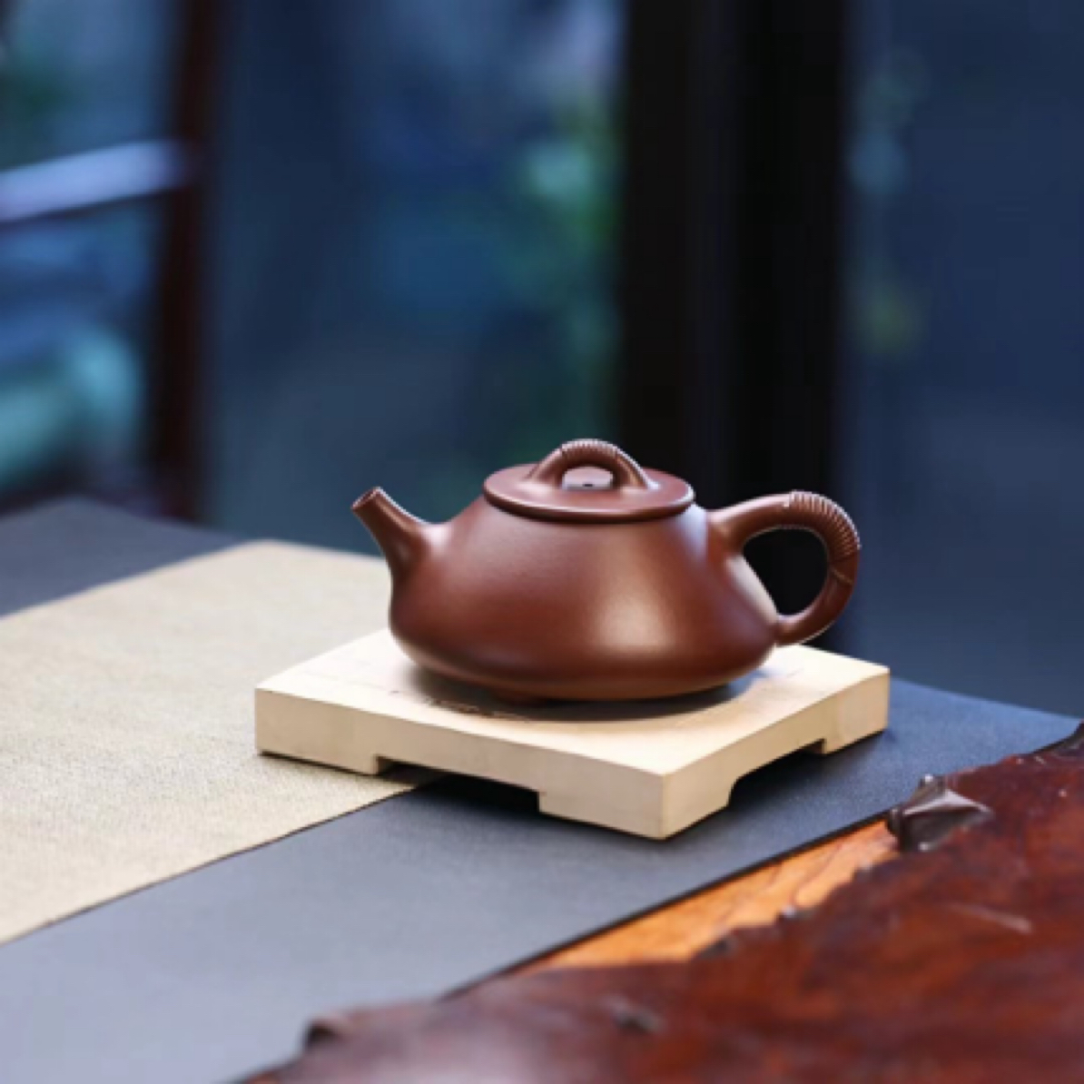 云松堂穆颖平全手工宜兴紫砂壶线瓢壶原矿紫泥茶具