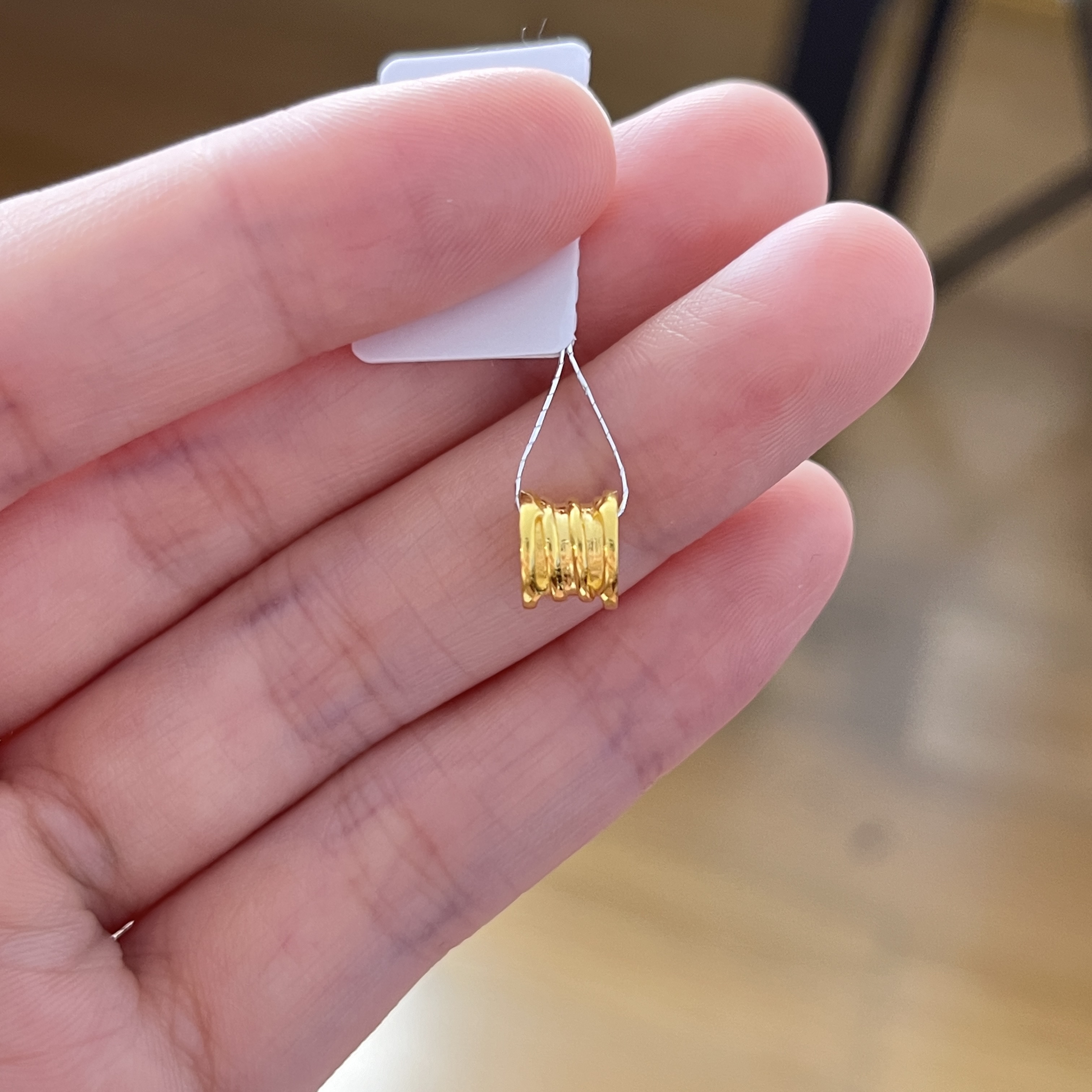 弹簧蛮腰吊坠足金999 经典百搭大气时尚黄金吊坠路路通吊坠送女友