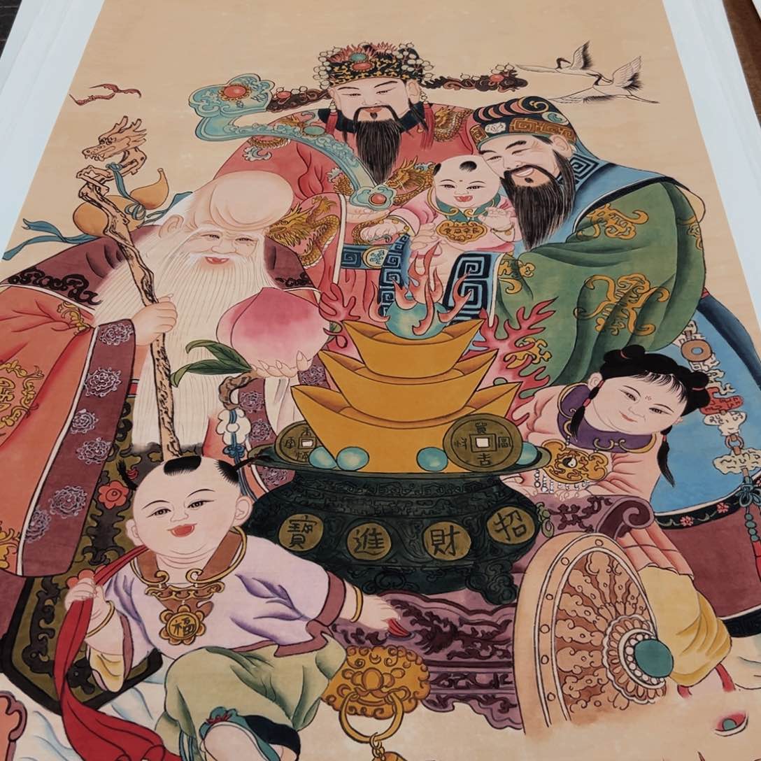 国画贤*秦老师福星高照作品