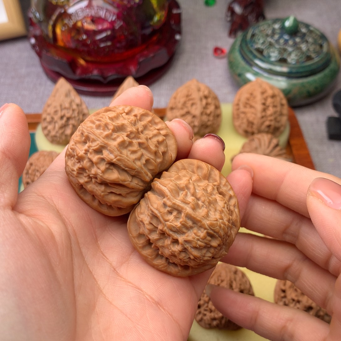 文玩核桃把件白狮子41