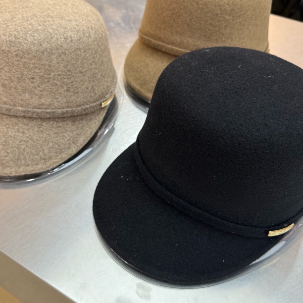 小香风盆帽女秋冬季简约优雅双圆管骑士帽小檐帽