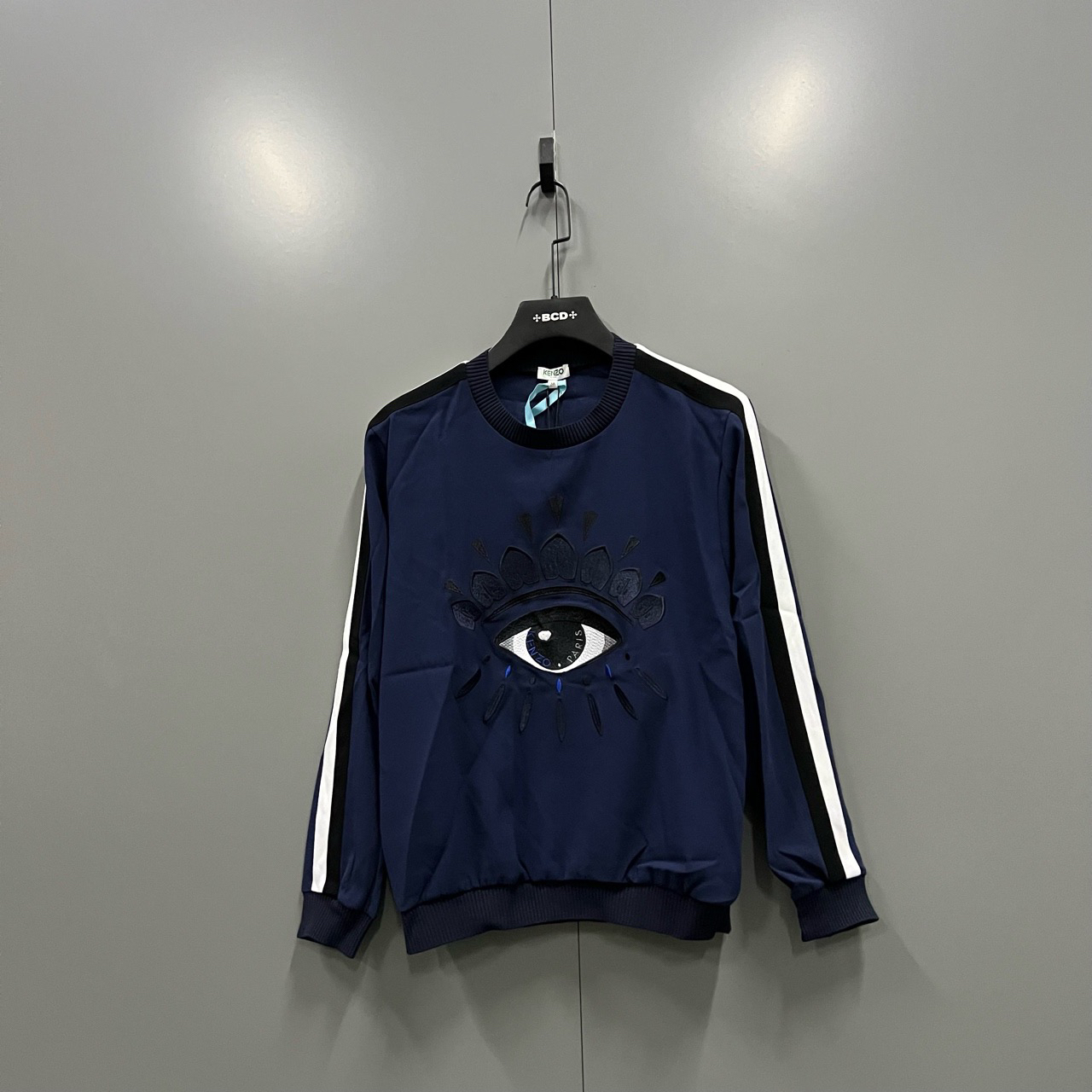 未使用 KENZO/肯佐 c75 刺绣条纹卫衣 M码 205993