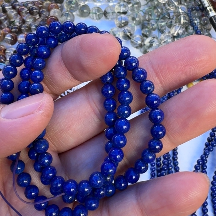 青金石手串未镶嵌紫*儿多圈