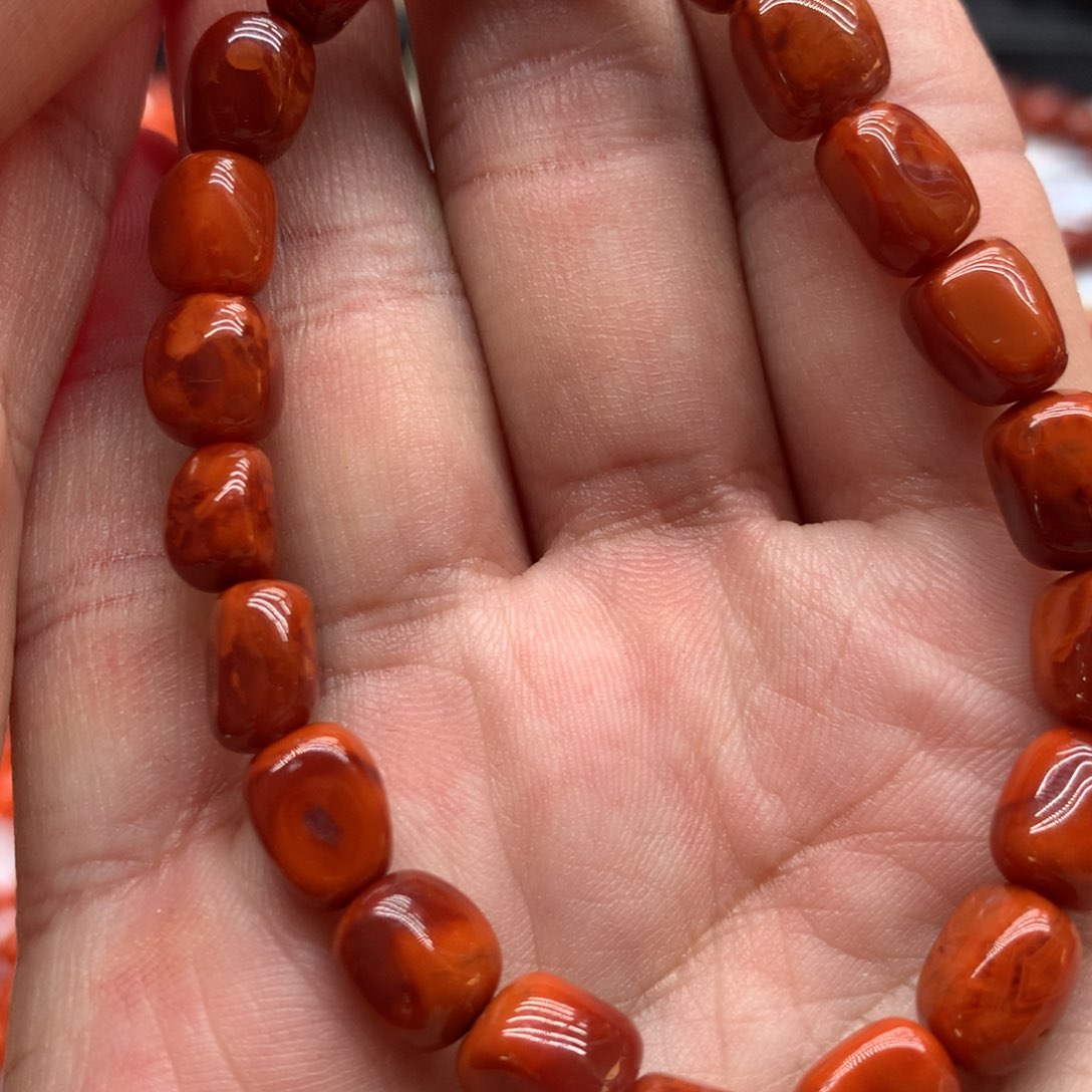 南红玛瑙手链未镶嵌