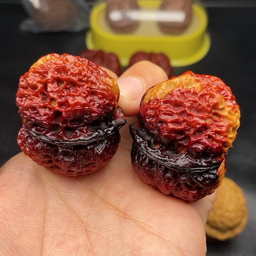 【闪购商品】把件文玩核桃42尺火麒麟金蟾