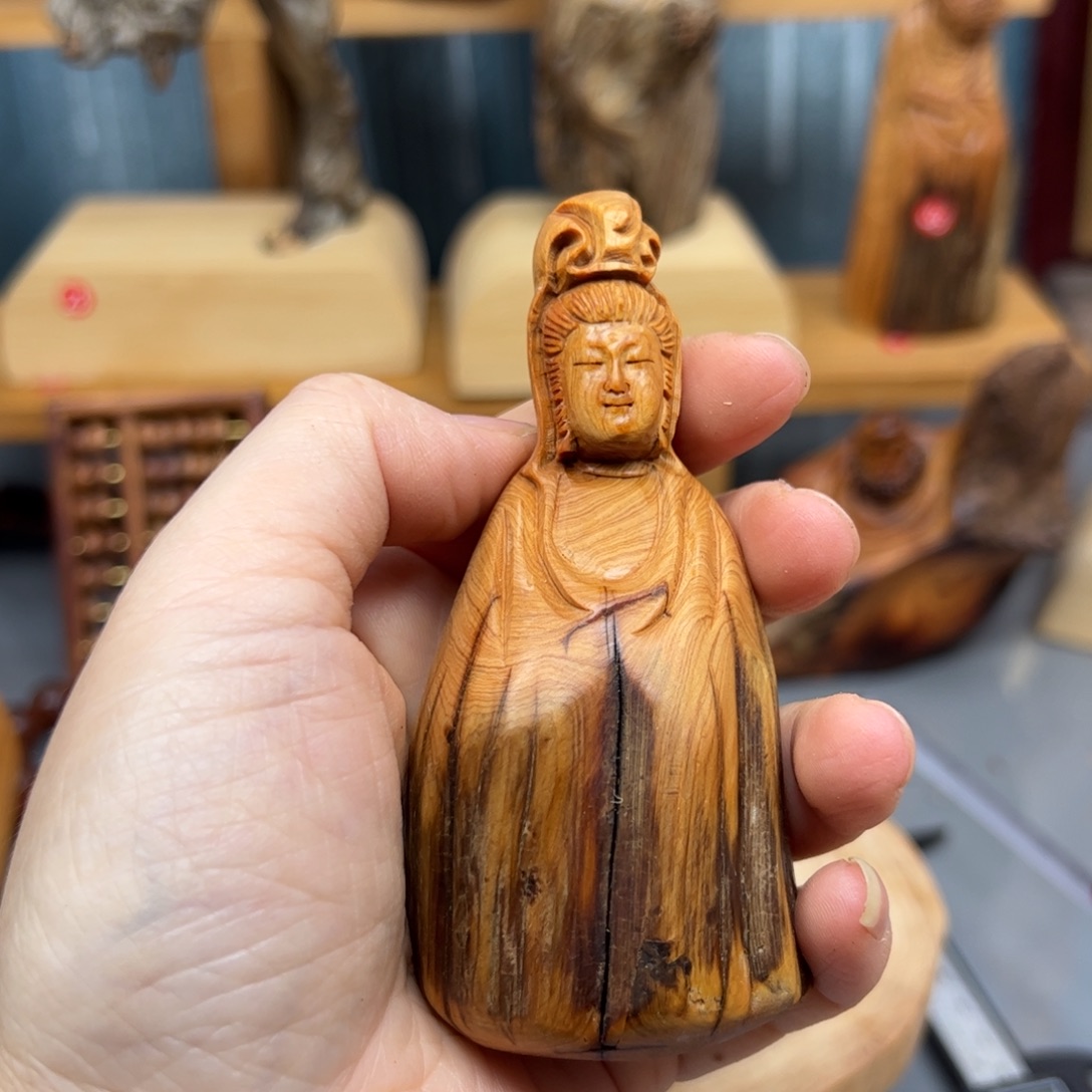 柏木崖柏木摆件手把件30