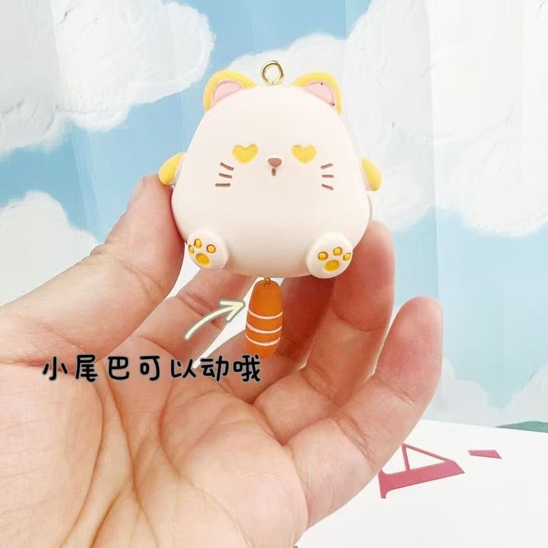 小浣熊树脂diy钥匙扣