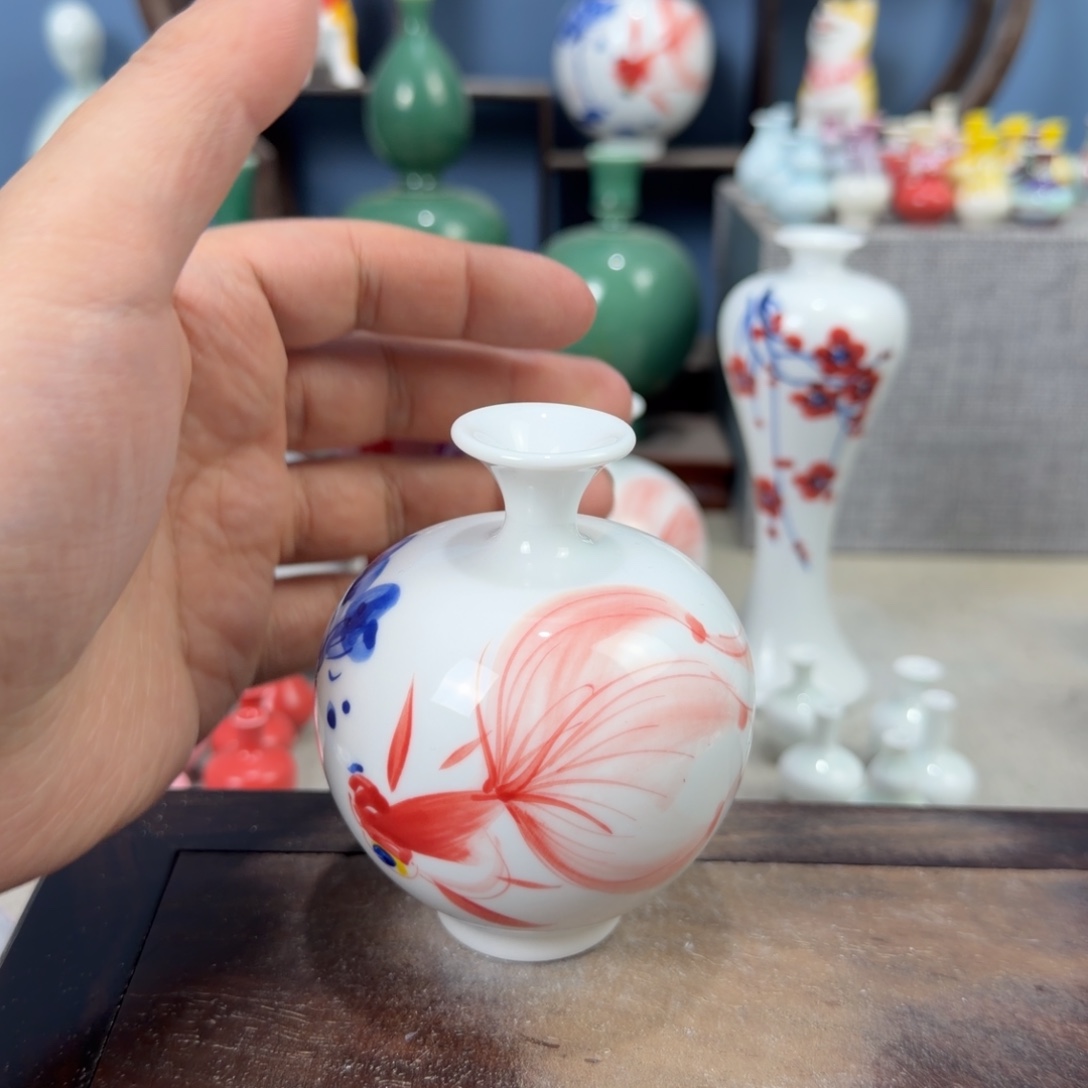 陶瓷手工小花器摆件
