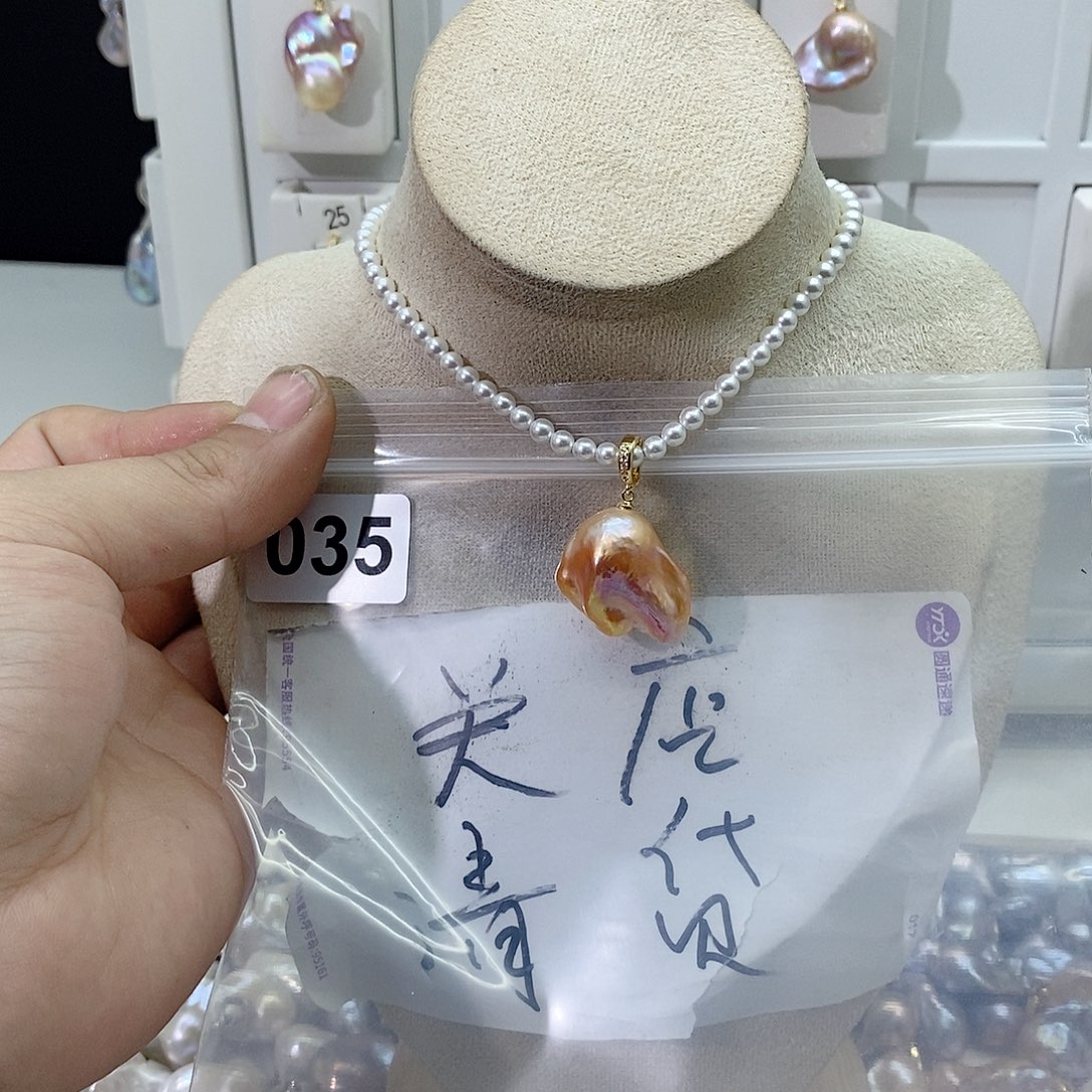 淡水珍珠颈饰合金