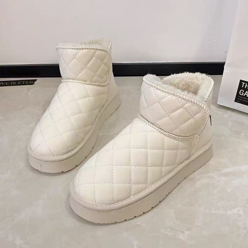 WW3812雪地靴冬季新款鞋子百搭保暖女鞋厚底平跟短靴棉鞋秋