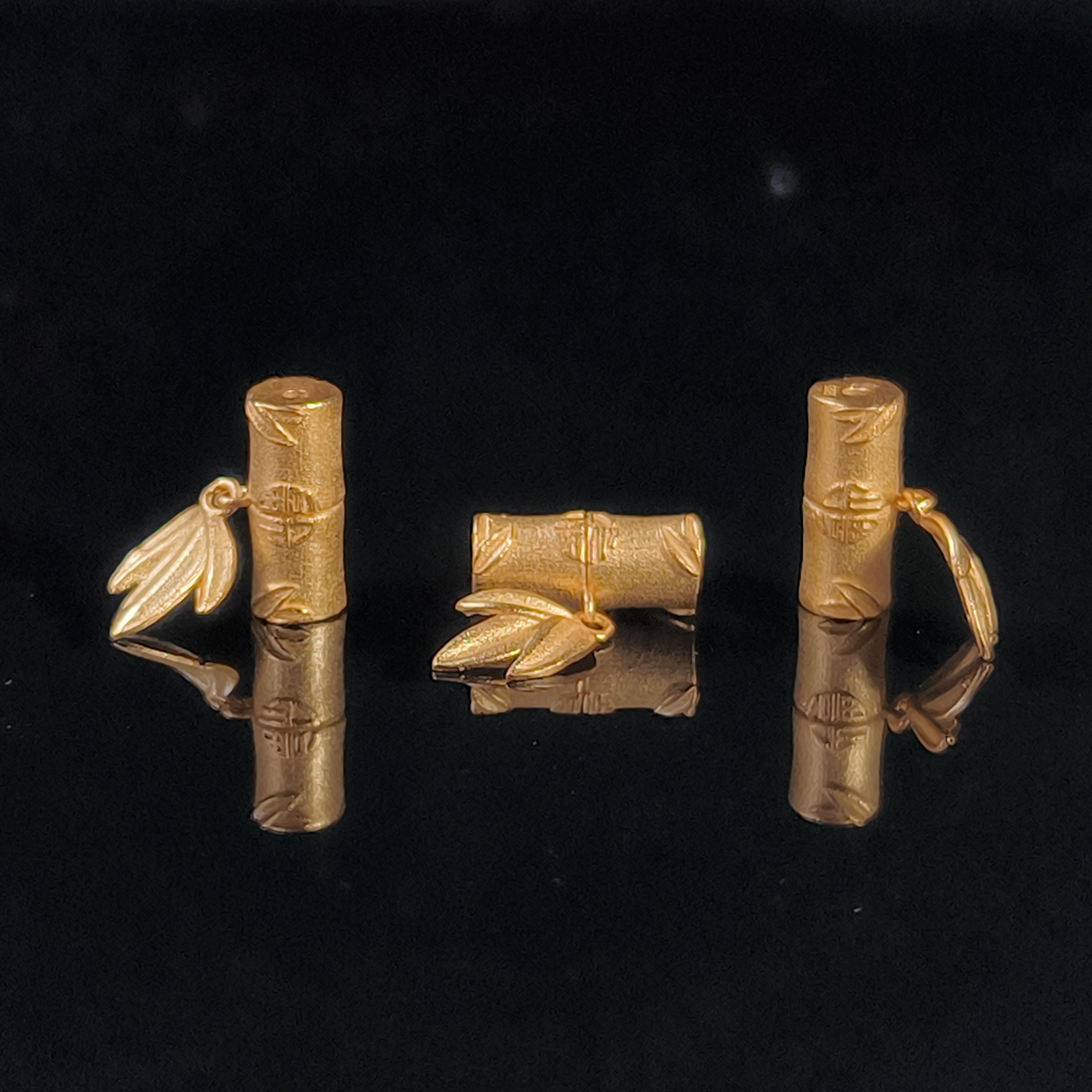 925银银制品 银制品金色竹子银配件 多样性发一 编号-B2403