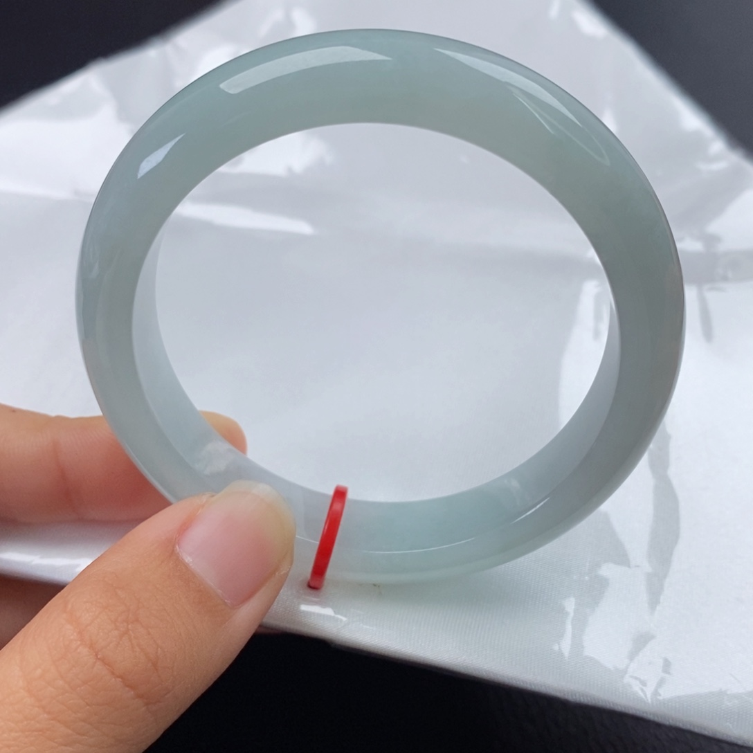 翡翠手镯未镶嵌53.5正圈