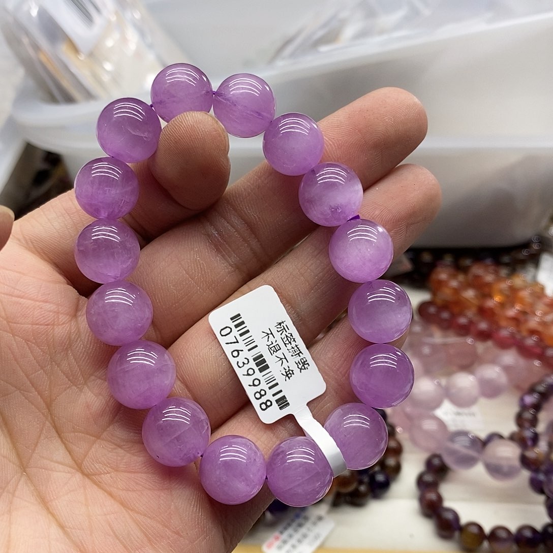 锂辉石手链未镶嵌天然