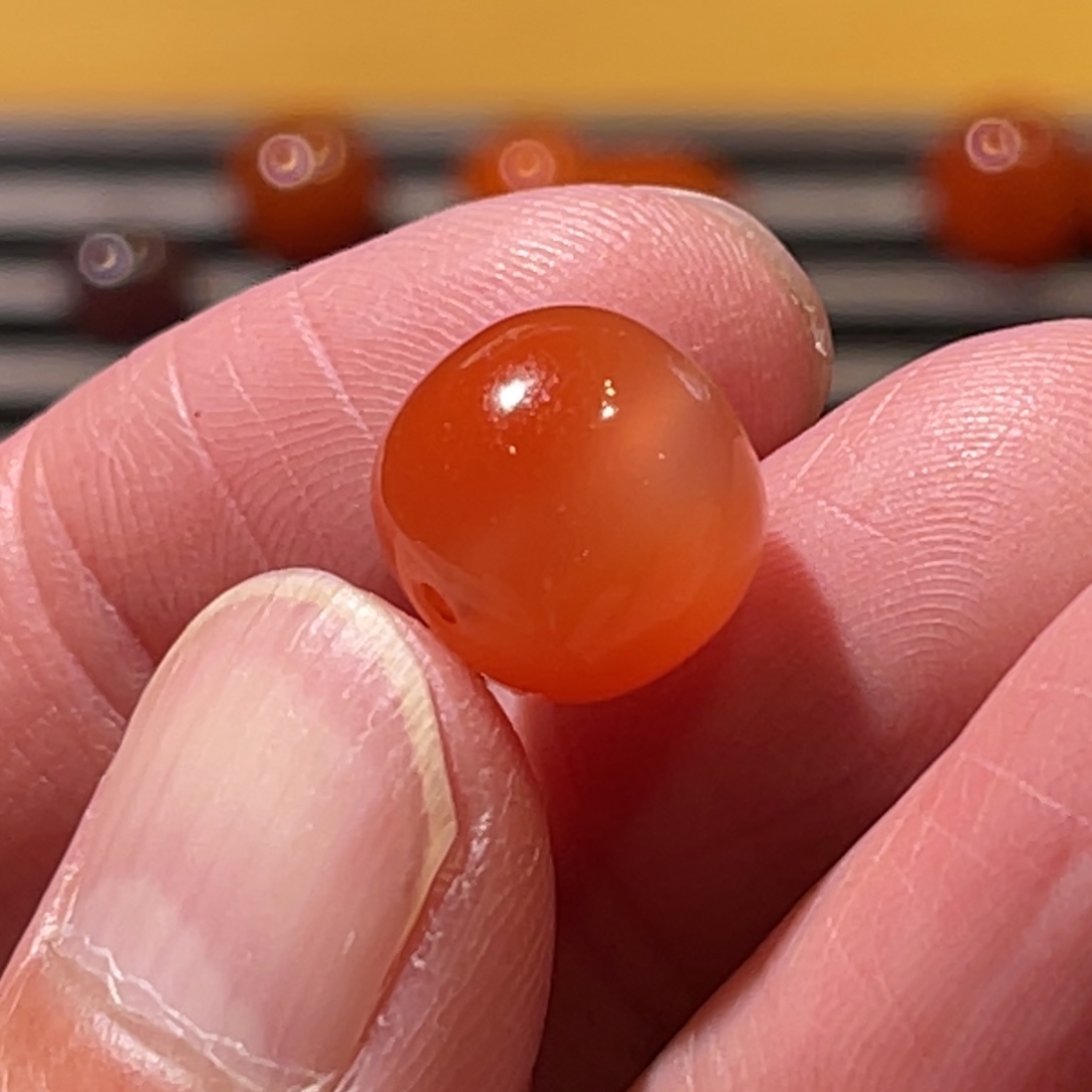 南红玛瑙未镶嵌配饰老型珠12x11mm