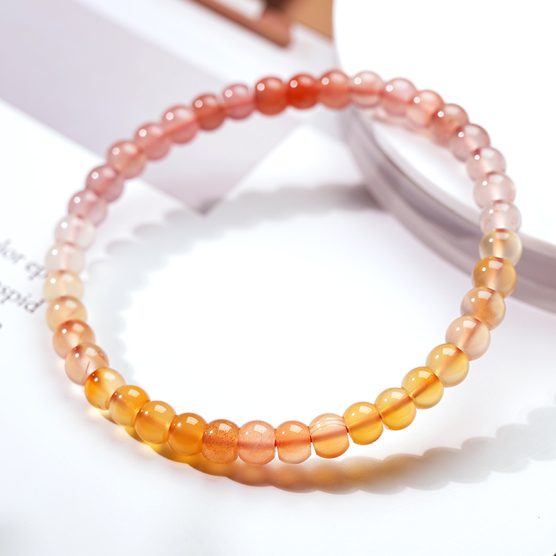 南红渐变直切手链（多样性发一）