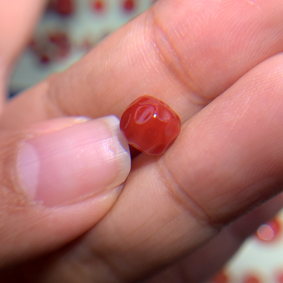 南红玛瑙8×7无相未镶嵌微纹