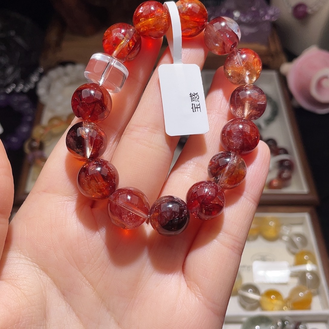 水晶手链未镶嵌红胶花