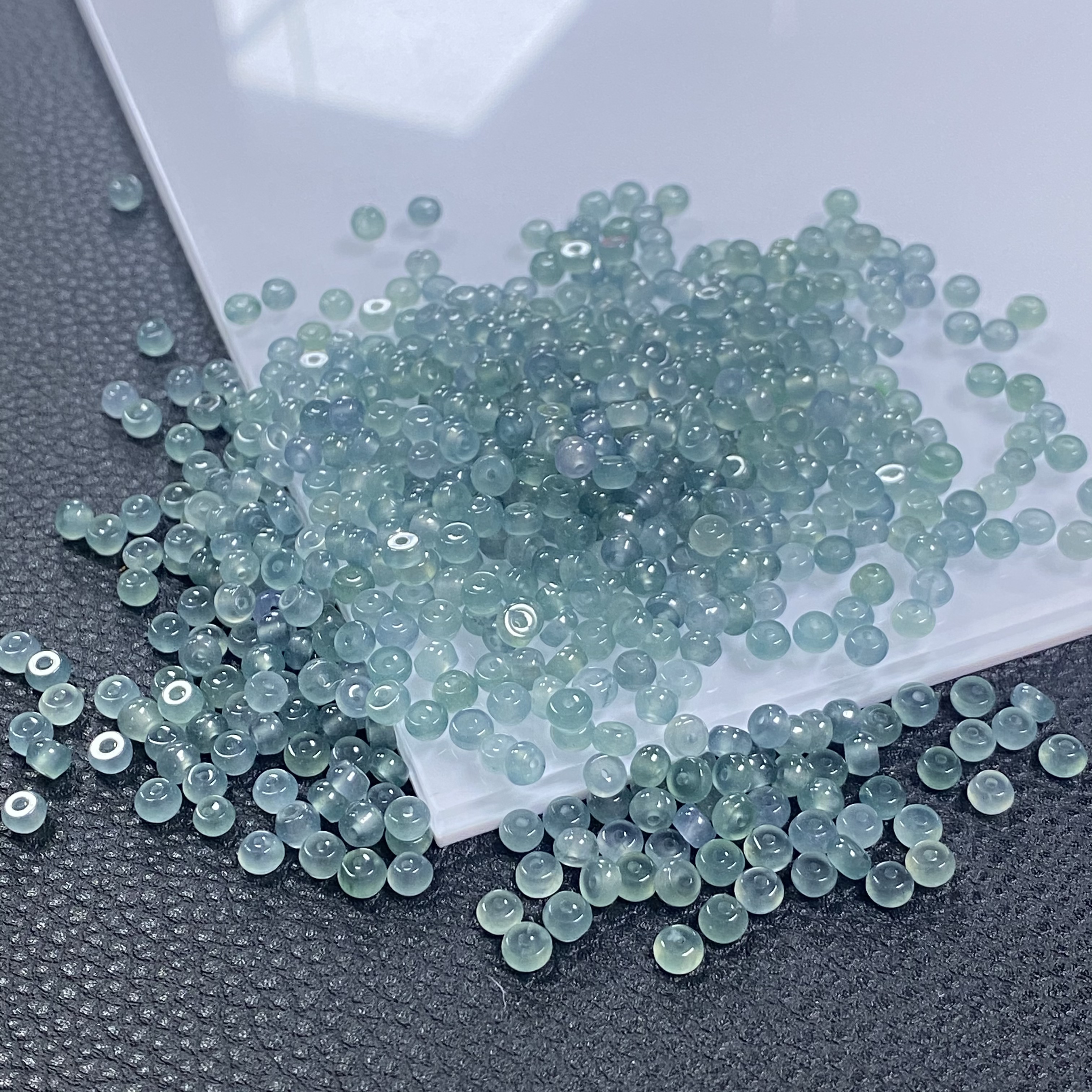 「戴琴珠宝」DQ971-100粒翡翠单珠3mm左右（多样性发其一）