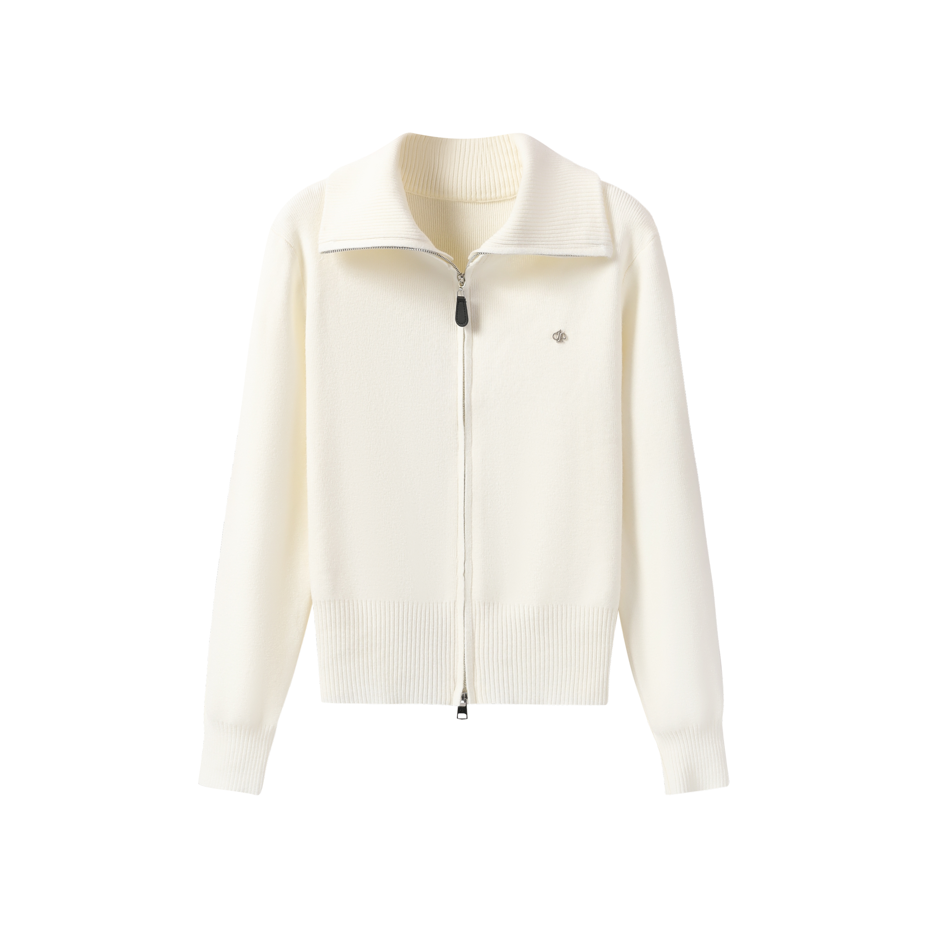 马克华菲女装秋冬经典翻领拉链针织开衫针织衫 F53004A675