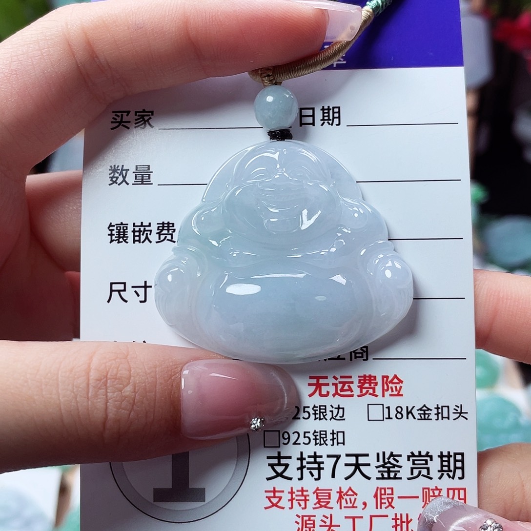 翡翠未镶嵌颈饰佛公17