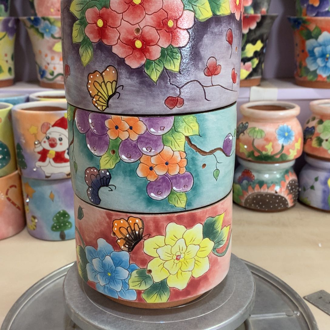 福利花盆，手绘花盆