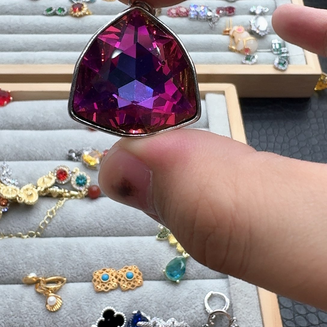 托帕石戒指银S925镶嵌