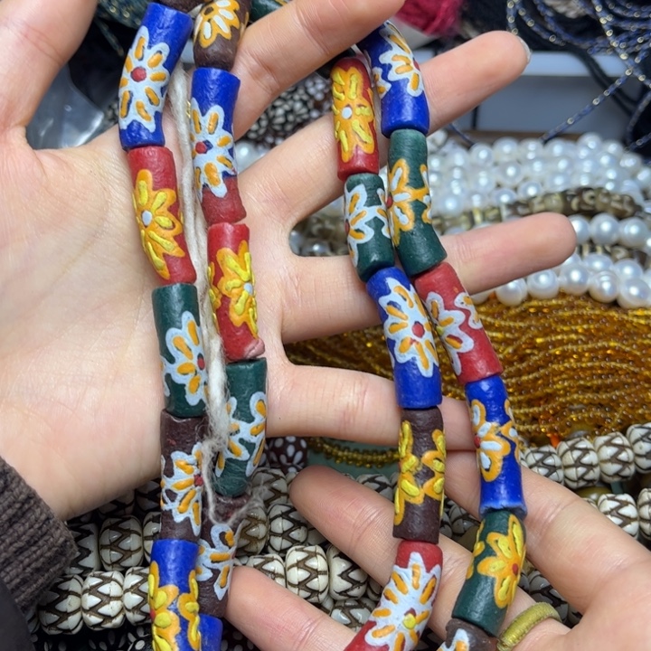 玻璃颈饰7734 非洲管一条