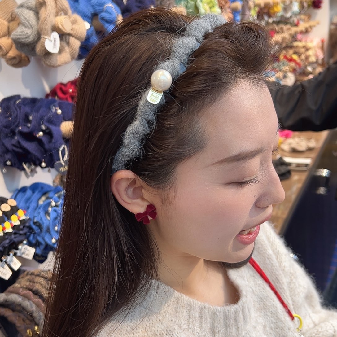 布艺铁合金灰色发箍