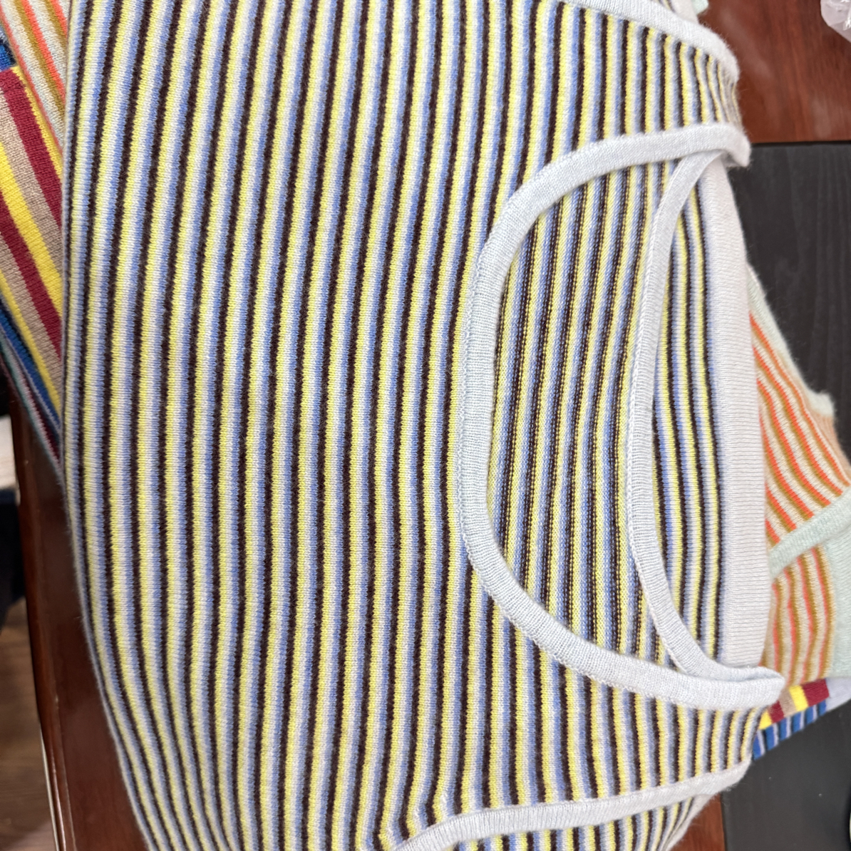 羊绒彩条内衣背心条纹保暖撞色背心吊带女士舒适百搭打底