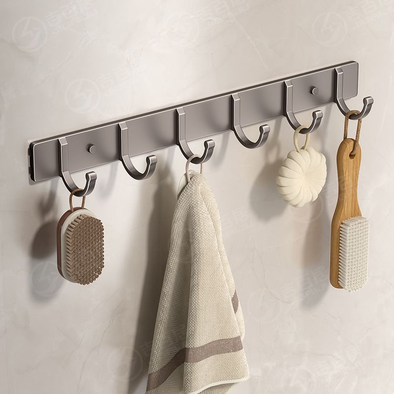 卫生间挂钩墙上免打孔浴室毛巾排钩玄关衣帽挂钩门后挂衣钩