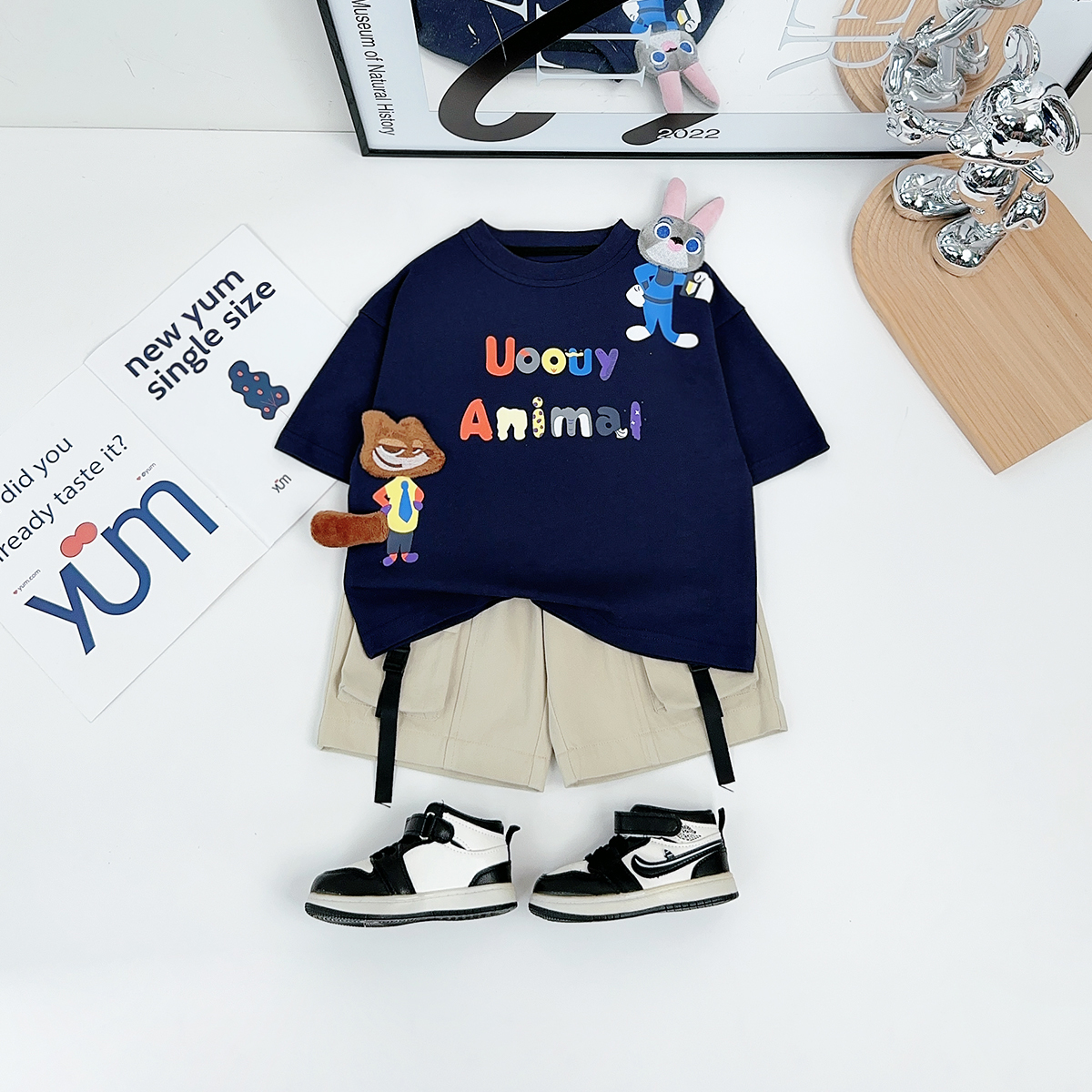 儿童短袖T恤夏季男童上衣2025新款宽松休闲潮AY25450悠悠童话童装