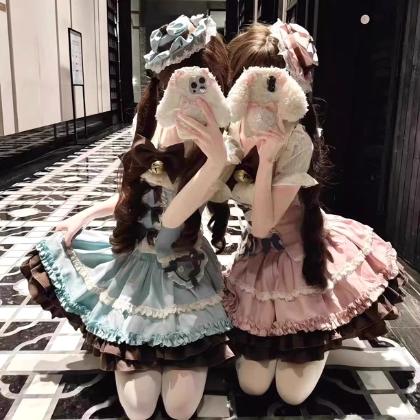 好巧不巧*狗剩Lolita甜美可爱jsk洛丽春夏马甲分体