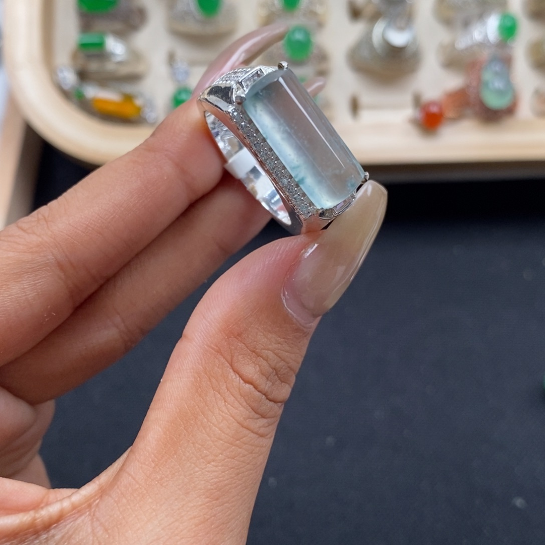 翡翠未镶嵌戒指缅甸天然A货翡翠