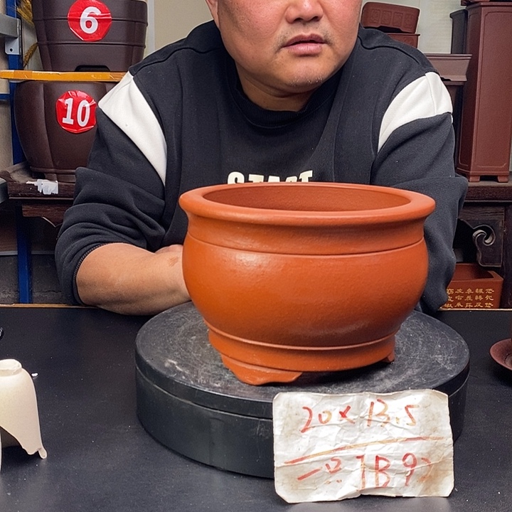 紫砂花盆货号一只JB92