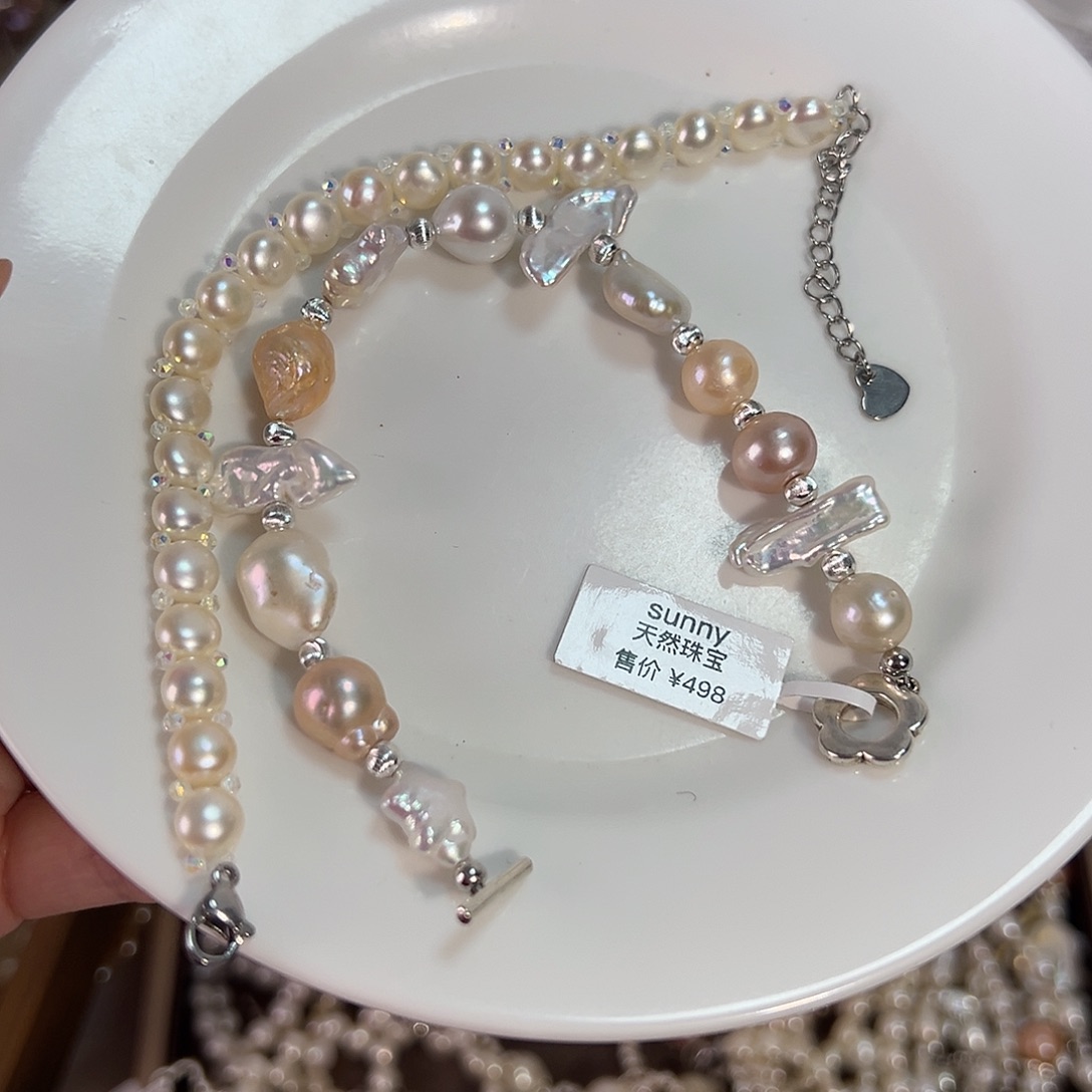 设计款珠宝银S925镶嵌淡水珍珠