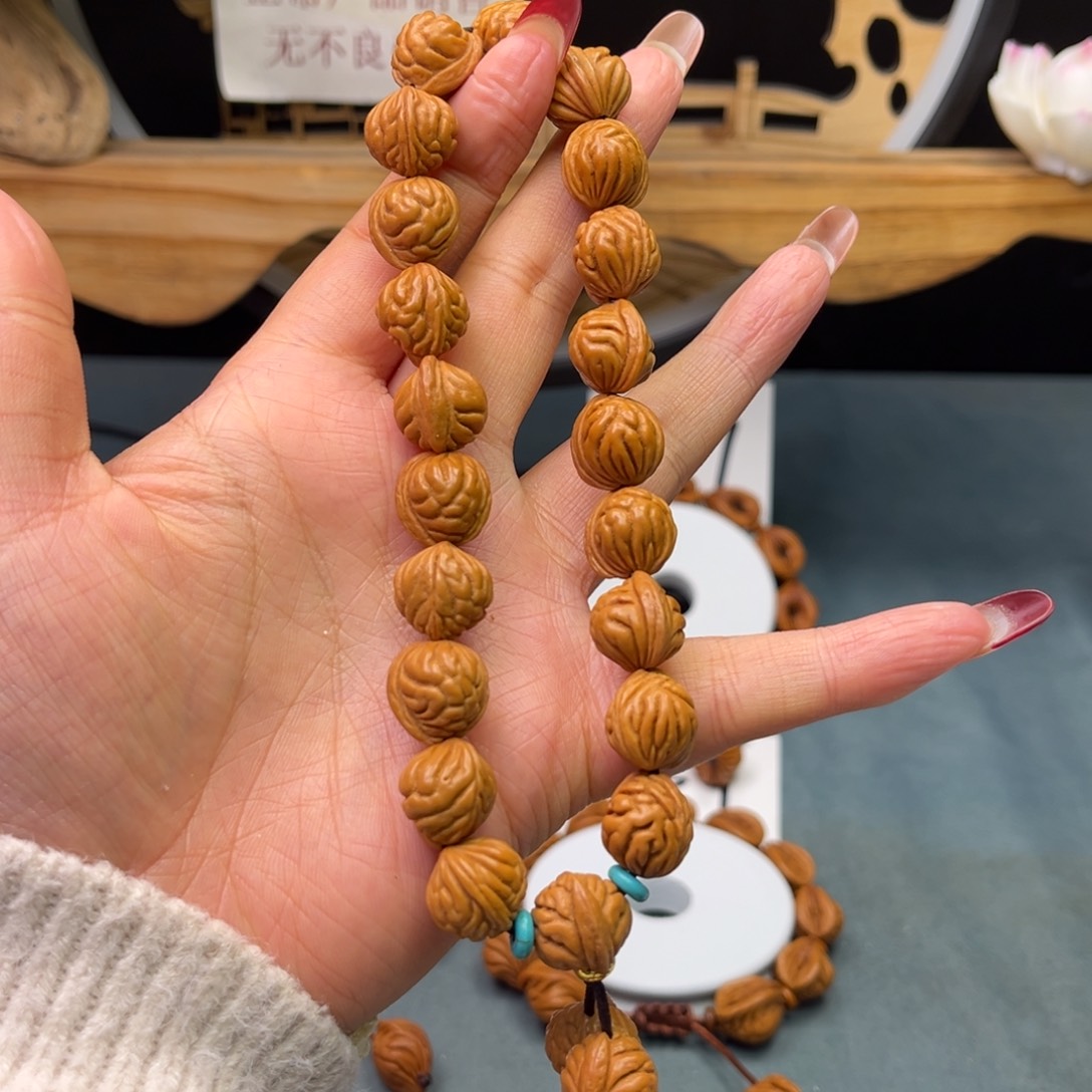 桃核手串13小金豆手持