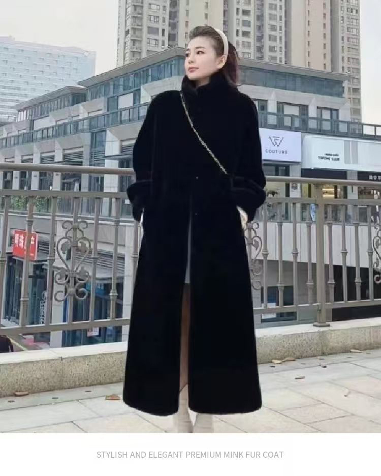 长款立领2025新款时尚休闲女装外套