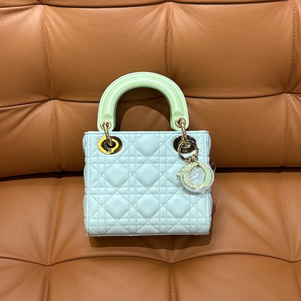 99新 DIOR/迪奥 蒂芙尼蓝抹茶绿三格戴妃24年全套斜挎包